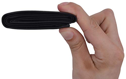 100% Genuine Leather Marshal Tri-Fold Mens Wallet Black #553 #TOP7