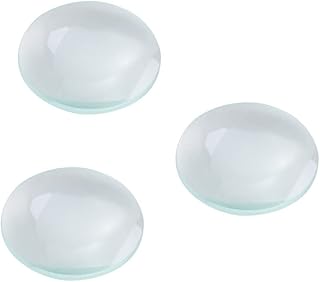 3pcs Glass Magnifying Glass Glasses Circle Glasses Lenticular Lens Sheet Concave Lenses for Classroom Physics Concave Lens Double Convex Glass Lens Convex Lens 50mm Suite 10cm