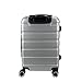 Panana 20 Inch Small Cabin Luggage Hard Shell Lightweight Travel Suitcase Spinner 4 Wheels Case, Silver