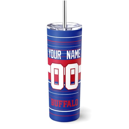 Image of Buffalo Tumbler 20oz Travel Mug Custom Name and Number Gifts