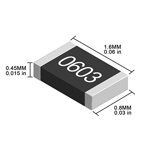 AUKENIEN 0603 SMD Widerstand Sortiment 45 Werte 1800 Stück 0R bis 10M Ohm Resistor 1/10W SMT Widerstände Kit mit ±1% Toleranz