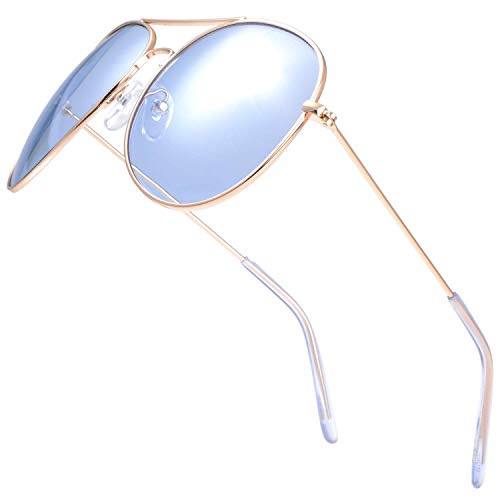 Image of The Fresh Classic Aviator Frame Light Color Lens XL Oversized Sunglasses Gift Box