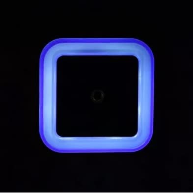 Image of Attractive Sensor Control Led Night Light Lamp 0.5W Full Automatic Sensor Smart Sensor Led Plug Night Lamp for Bedroom Gift Office Livingroom (Blue)