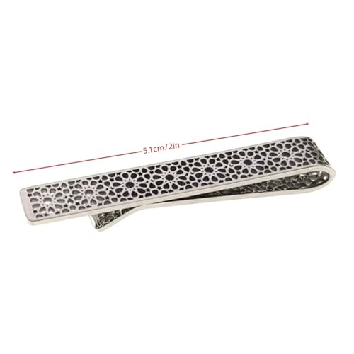 Pinza para corbata de acero inoxidable y barra de joyería formal 2