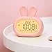 Time Manager, Rabbit Type Visual Timer with Night Light, 99 Minute Kids Time Management Tool, For Homeschool Supplies Study Tool, Timer for Kids Desk, Office Desk Countdown Reminder(Pink)