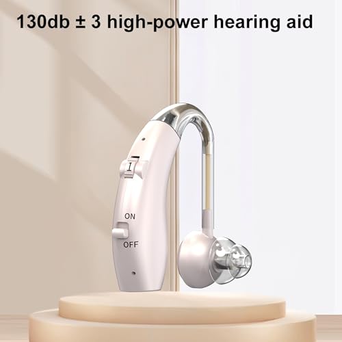 Image of Fastwell F25 Rechargeable Hearing Aid for Adults & Seniors, Behind-the-Ear Design, 30 Min Quick Charge, Noise Reduction, Single Ear With 6-Month Warranty (Rose Gold)