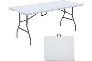 6FT White Folding Table