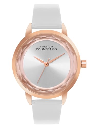 French Connection Analog White Dial Womens Watch-FCN077WL (B0D78P947S) Amazon Price History, Amazon Price Tracker