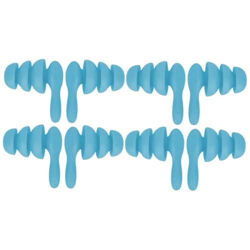 NIYANGLE 4 Pares tapones para los oídos de silicona suave auriculares con reducción de ruido avión auriculares con cancelación de ruido estudiando auriculares impermeable motocicleta viajar