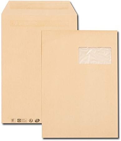 GPV Boîte De 250 Pochettes Kraft Armé Brun Avec 3 Soufflets Format 24 260x330mm 3250650049837