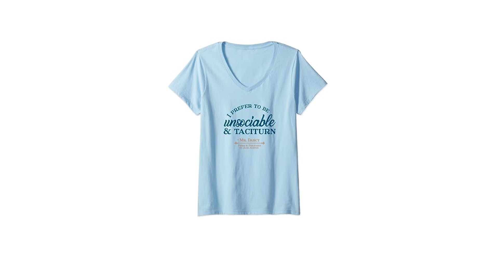 [Out of Print] Jane Austen / Pride and Prejudice - Mr. Darcy Fan Club Women's Relaxed Fit Tee (Heather White) - 高慢と偏見 リラックス フィット Tシャツ Jane Austen Book Apparel Collection — Out of Print