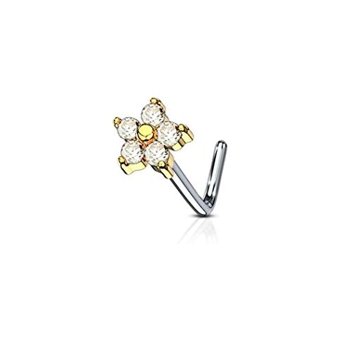 Forbidden Body Jewelry L-Shaped Nose Ring Cover