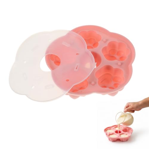 Molde silicona huellas para hielo con tapa miniatura 1