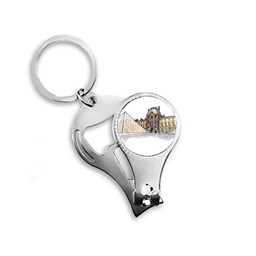 Coupe-ongles Paris France souvenir du Louvre avec anneau porte-clés