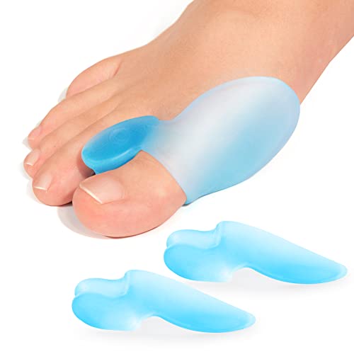 Sumifun 12 Packs Clear Gel Bunion Cushion Protector, Bunion Pads And Cushions, Relieve Foot Pain From Friction, Rubbing And Pressure, Realign Big Toe, Gel Bunion Corrector For Men Or Women (Blue) #TOP26