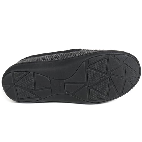 Image of ULTRAIDEAS Men's Moc-Toe Slippers Loafer House Shoes Indoor Outdoor Memory Foam with Breathable&Warm Knit Upper