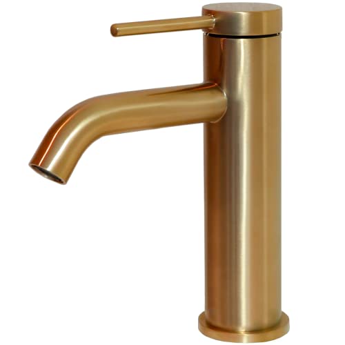 Essebagno Lollipop mitigeur lavabo bas cuivre brossé