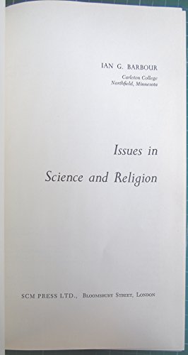 Issues in Science and Religion B0000CN87I Book Cover