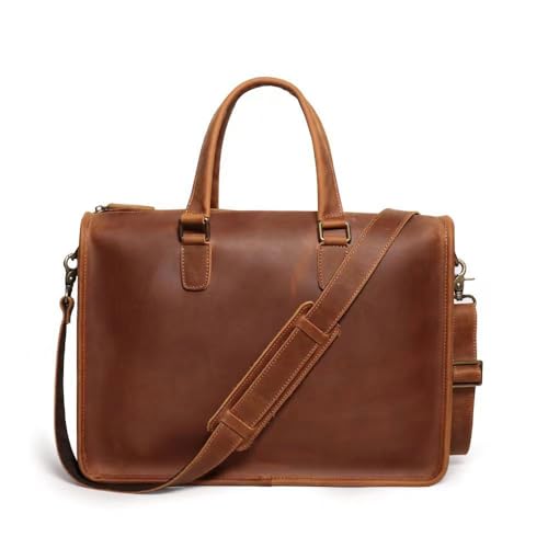 Portable briefcase, cowhide, shoulder crossbody computer bag, large capacity file bag, male2