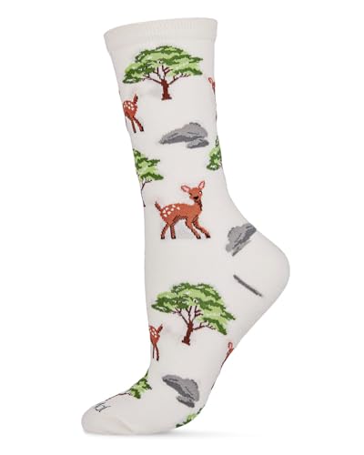 MeMoi Oh Deer Rayan Blend Crew Socks2