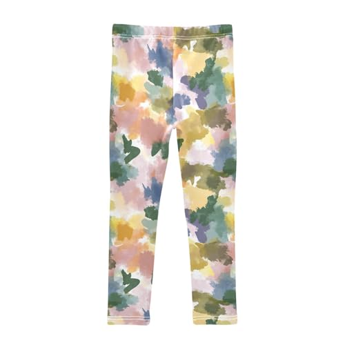 Watercolor Camouflage Camo Girls Casual Leggings for Kids Printed Long Pant Bottoms Stretch and Soft2
