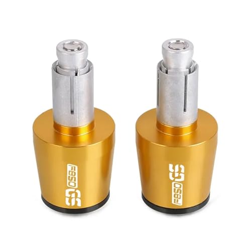 XIAOYANparts Für BMW F850GS F 850 GS Adventure 2018-2021 2022 2023 Motorrad Griff Bar Ends Lenker Griffe Kappe Stecker(Gold and Black)