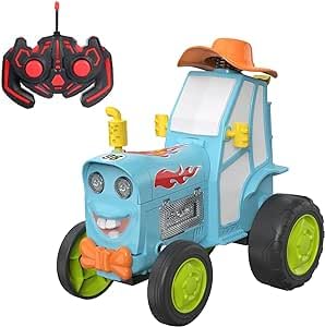 Goreem Crazy Jumping Car Toys Children's Remote Control Car Remote Control Tractor Stunt Car Tractor Toys for Kids 5-7 with Music Lights It can Withstand Rough Play and Last for a Long Time(Blue)