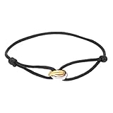 Bracelet élégant en fil noir : Ce bracelet en fil noir orné d'un charmant anneau trinité est parfait au quotidien. Son cordon réglable assure un confort optimal, ce qui en fait une pièce polyvalente. Un incontournable de votre collection de bracelets.