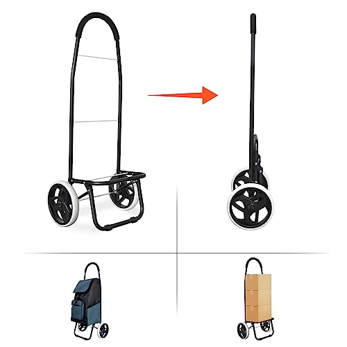 Allyson® Einkaufstrolley klappbar, Einkaufswagen mit 45L Kapazität und Abnehmbarer Tasche,...