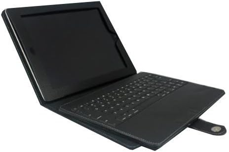 QQ-Tech® Removable Detachable Wireless Bluetooth ABS Keyboard PU Leather Case Tablet Stand for iPad 4, iPad 3 & iPad 2 2nd 3rd 4th Geneneration (Black)