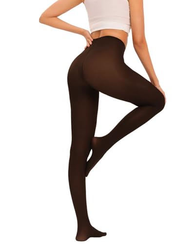 Image of Luxdovi Women Ultra Soft 50 Denier Silky Tights Semi Opaque Solid Color Pantyhose High Waist Footed Stockings