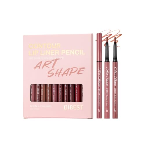 Lehuan 12 Colors Lip Pencils Set, Smooth Matte Lip Liner, Long-Lasting & Highly Pigmented Lips, Waterproof Formula for Precise Lip Definition for Woman (#5)