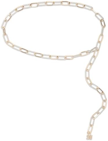 Steve Madden Women's Women's Two-tone Paperclip Chain Belt image 4