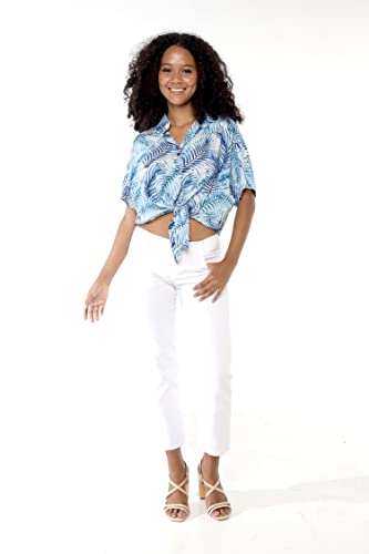 Image of Hawaii Hangover Family Matching Hawaiian Clothes, Simply Blue Leaves | Family matching Hawaiian outfits, Simply Blue Leaves, lightweight rayon, machine washable, tropical leaf print, luaus