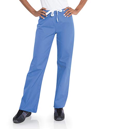 Urbane Essentials Women's Straight-Leg Scrubs in Ceil Blue