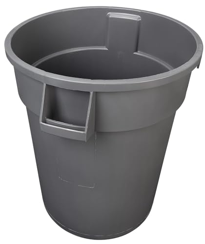 Amazon Basics 3200GY-A2 Heavy Duty Round Trash/Garbage Can, Grey, 32 Gallon thumb #4