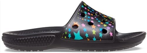 Crocs Classic Slide Sandals, Star Print, Numeric_12 US Unisex Little Kid | Image 1