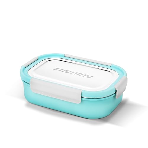 Image of Asian Plastowares - Snack Pack SS Lunch Box | Tiffin Box - Leak-Proof, Airtight | Lunch Box for Kids & Adults | Durable & Spill-Free School, Office, and College Tiffin | Blue