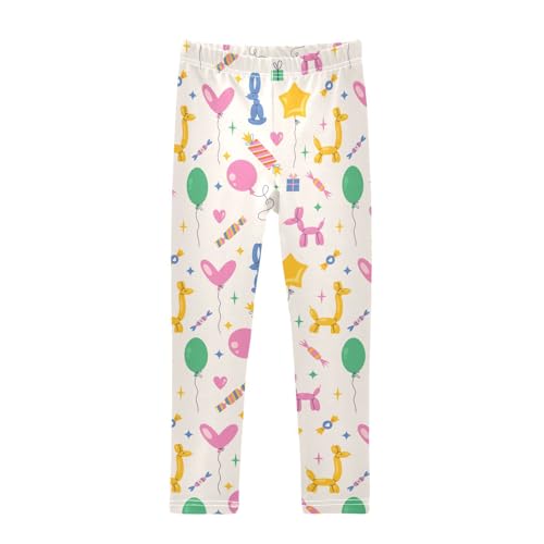 Inflatable Party Girls Leggings,Workout Leggings for Girls Toddler Athletic Legging Size for 3-10T