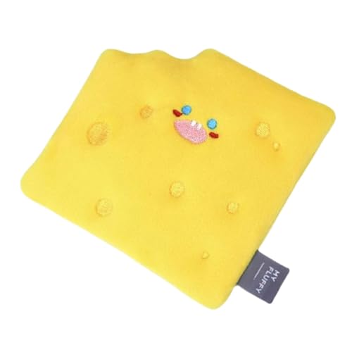 Toddmomy チーズ型 犬用スナッフルパッド ぬいぐるみ素材の餌探しマット 耐噛み性のある犬用おもちゃ 水洗い可能 ペットしけやストレス解消に