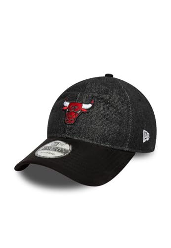 Casquette NBA Denim Bulls New Era mixte à visière courbée