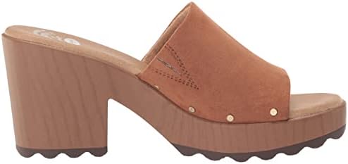 Dr. Scholl's Shoes Womens Wake Up Block Heel Sandal Honey Fabric 9.5 M | Image 5
