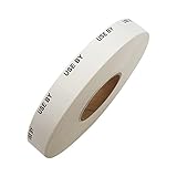 Amram Price Marking Labels 1 Line, White USE by, 1 Sleeve of 17,000 Labels (16 Rolls, 1,063 Labels Per Roll), Includes 1 Replacement Ink Roller, Compatible w/Monarch 1110