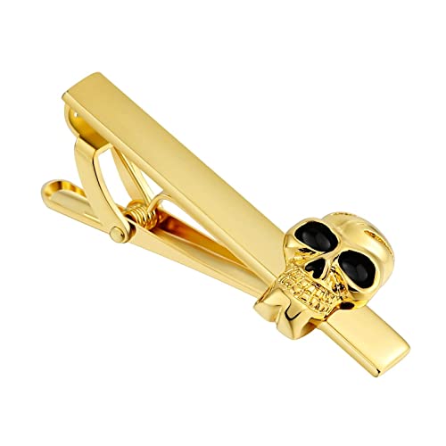 Aotiwe Pince À Cravate, Pince Cravate France Le Crâne Or Acier Inoxydable pour Mariage Business Commercial Cover