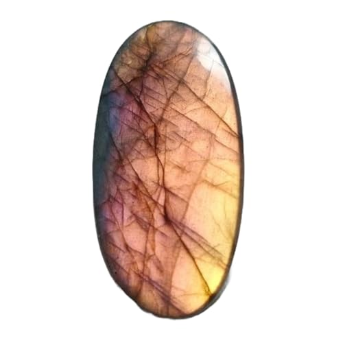 Cabochon en labradorite rose 38x19x7mm idéal pour sertir une bague ou un pendentif
