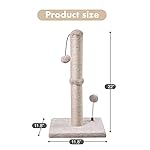 MECOOL Cat Scratching Post Premium Basics Kitten Scratcher Sisal Scratch Posts with Hanging Ball 22in for Kittens or… - Image 4