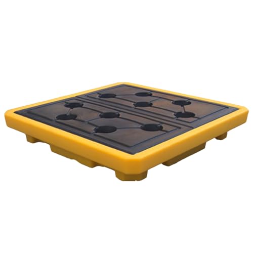 Plateforme anti-fuite pour palettes éliminant les sols glissants