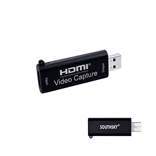 SOUTHSKY HDMI Video Audio Capture Card,output 1080p 60fps,4K HDMI naar USB 2.0,compatibel met ZOOM, OBS, VLC, voor opnemen en bewerken, webcamconferentie, live streaming-uitzending, speldistributies