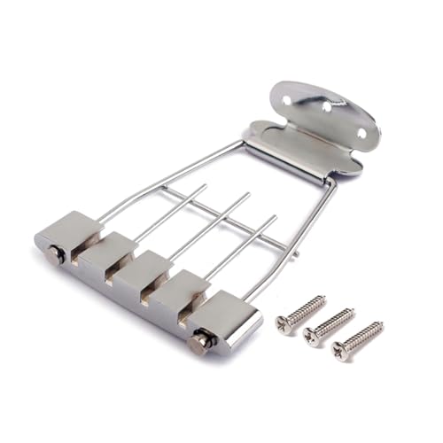 Milisten Guitar Tailpiece Bridge 4 String Bass Saddle Tailpiece for Guitar Easy to Install