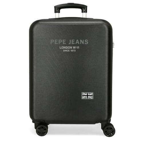 Pepe Jeans Edmon Maleta de Cabina Negro 38x55x20 cms Rígido 2,5 kgs Cierre de combinación Lateral ABS 2,5 kgs 35L Equipaje de Mano by Joumma Bags